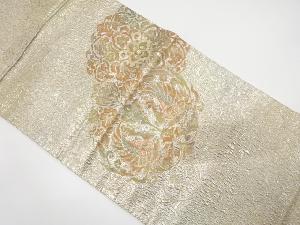 花鳥模様織り出し　袋帯